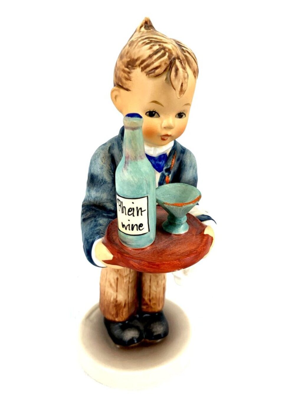 Goebel Waiter Herr Ober Figurine Porcelain West Germany 7" Hummel Vintage